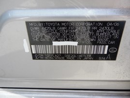 2006 LEXUS IS250 SILVER AT 2.5 Z19567